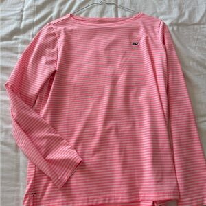 vineyard vines athletic Pink Striped Long Sleeve Shirt